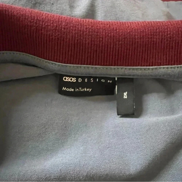 Mens ASOS Half Zip Grandpa Shirt - Picture 3 of 6